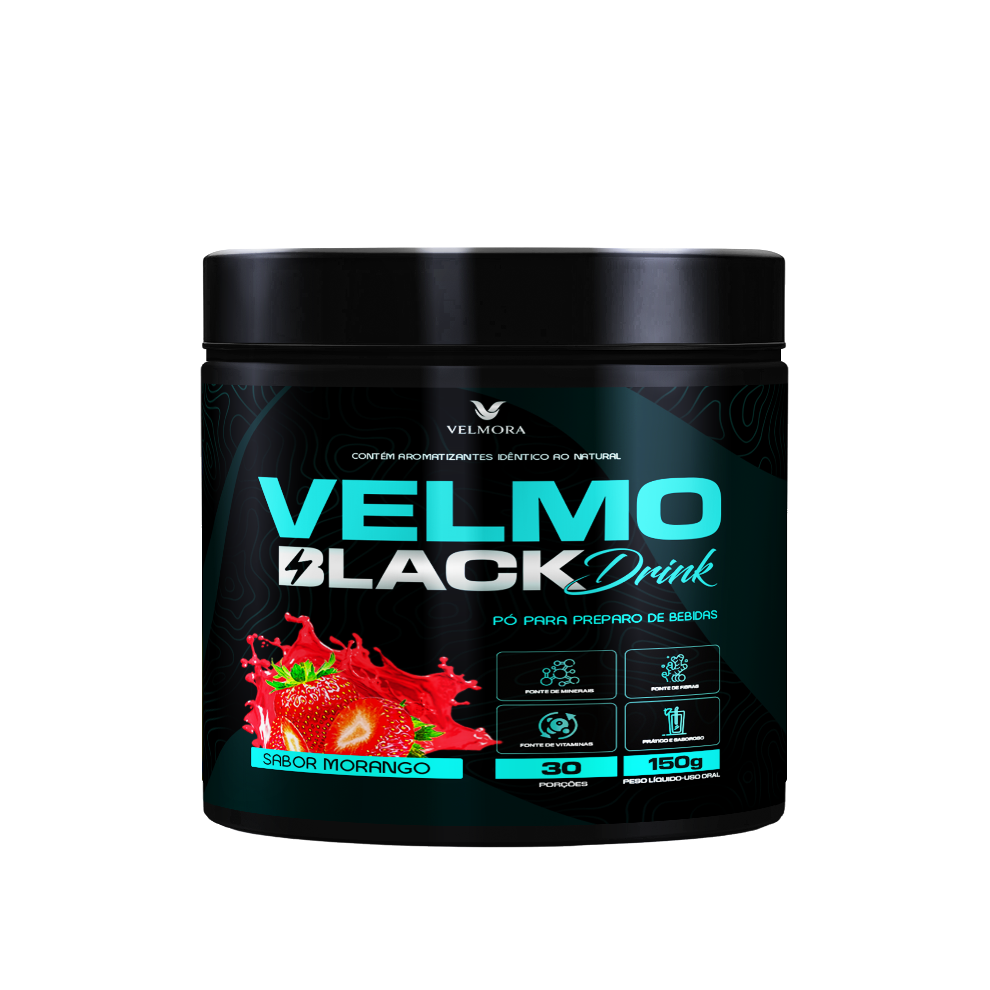 Velmo Black Drink (morango)