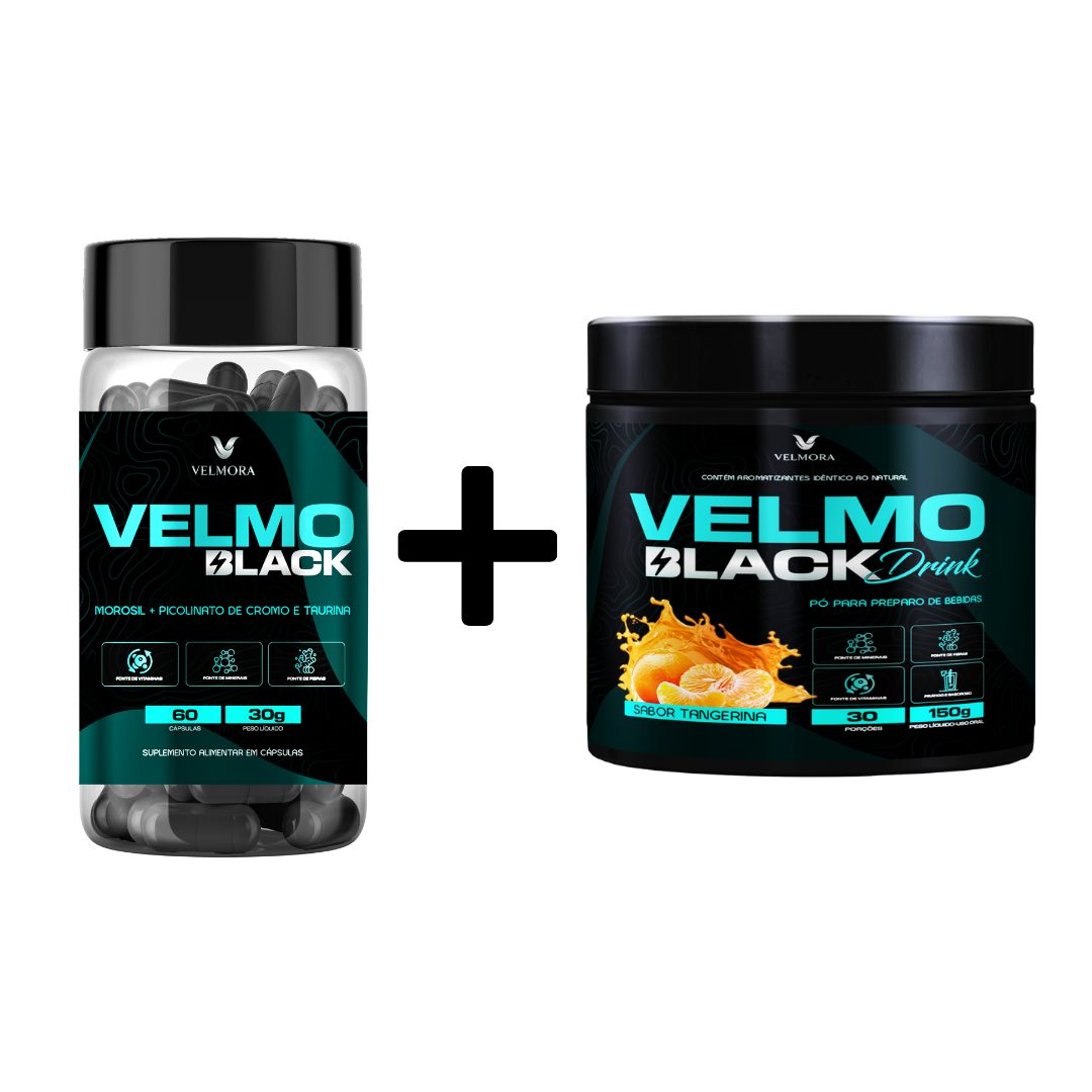 Combo Velmo Drink tangerina+Velmo cápsulas